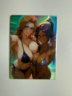 DUAL Rangiku x Yoruichi Anime Waifu Card ACG NSFW - Image 1