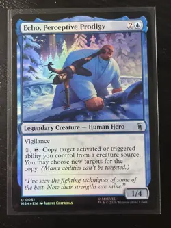 MTG Echo, Perceptive Prodigy Marvel Super Heroes Foil #51 - Image 1