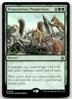 Preposterous Proportions #109 (Foil) (NM) Foundations FDN Magic MTG - Image 1