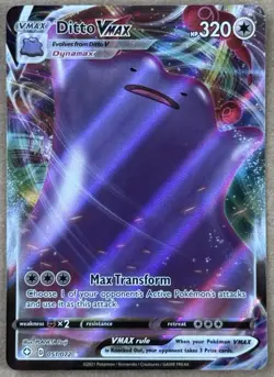 2021 POKEMON TCG SHINING FATES DITTO VMAX ULTRA RARE HOLO 051/072 NM+ - Image 1