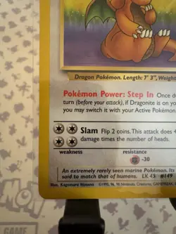 Pokemon Dragonite 19/62 Fossil Unlimited Non-Holo Rare English 1999 - Image 5