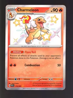 2024 POKEMON TCG PALDEAN FATES 110/091 CHARMELEON BABY SHINY - Image 1