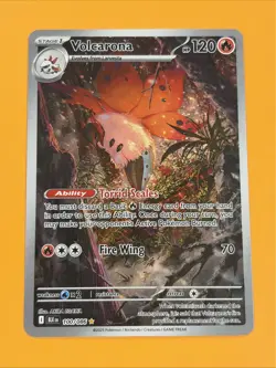 Pokemon Black Bolt Volcarona Illustration Rare #100/086 NM - Image 1