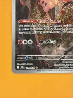 Pokemon Black Bolt Volcarona Illustration Rare #100/086 NM - Image 5