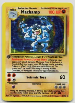 Machamp 8/102 Deck Exclusives 1st Edition Holo Pokemon MP - Image 1