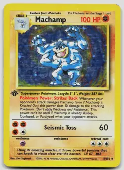 Machamp 8/102 Deck Exclusives 1st Edition Holo Pokemon MP - Image 1