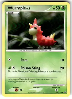 Wurmple 103/127 Common Platinum Pokemon Near Mint - Image 1