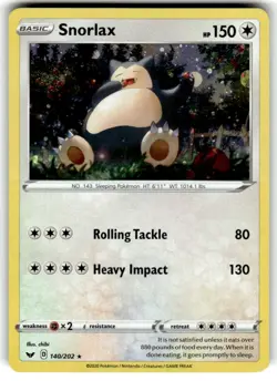 Snorlax (Cosmos Holo) 140/202 Promo Blister Exclusives Pokemon Near Mint - Image 1
