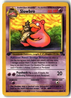 1999 Slowbro ⭐ 43/62 1st Edition Vintage WOTC Fossil Pokemon NM/LP - Image 1