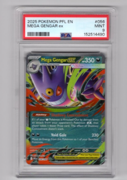 2025 POKEMON PHANTASMAL FLAMES MEGA GENGAR EX 056/094 PSA 9 152514490 - Image 1
