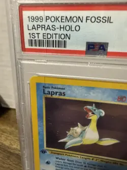 Lapras #10 Holo PSA 5 - 1st Edition 1999 Pokemon Fossil Set - Image 2