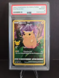 2021 Pokemon Celebrations #005 Fa/Pikachu PSA 8 - Image 1