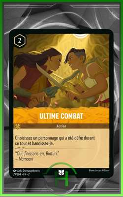 Ultime Combat - 29/204 - Chapitre 2 - Carte Lorcana Francaise Neuve - Image 1