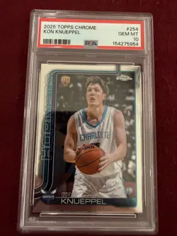 Kon Knueppel 2025 Topps Chrome Rookie Card RC PSA 10 Gem Mt - Image 1