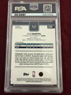 Kon Knueppel 2025 Topps Chrome Rookie Card RC PSA 10 Gem Mt - Image 2