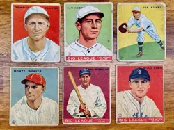 1933 Goudey Baseball vintage card lot of (6) dif, Low Grade - Image 1