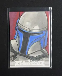 Topps Star Wars Masterwork Jango Fett Sketch Card - Image 1
