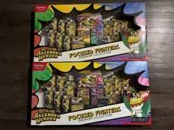 2x Ascended Heroes Focused Fighters Premium Collection Boxes Sealed SHIPS TODAY - Image 1