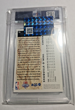 1992 Upper Deck Shaquille O'Neal Trade Card #1B PSA 10 "HOT" - Image 2