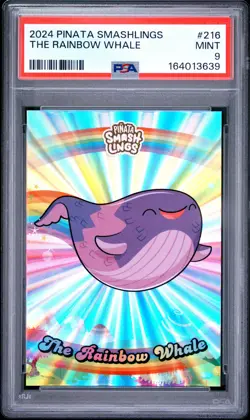 2024 PANINI PINATA SMASHLINGS #216 THE RAINBOW WHALE PSA 9 - Image 1