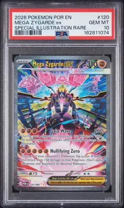 2026 POKEMON POR EN-PERFECT ORDER #120 MEGA ZYGARDE EX PSA 10 - Image 1