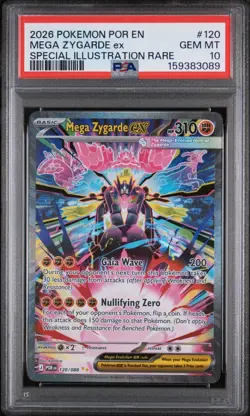 2026 POKEMON POR EN-PERFECT ORDER #120 MEGA ZYGARDE EX PSA 10 - Image 1