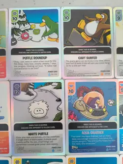 Topps Club Penguin Trading Card Game Lot Of 57 Cards, Commons & Holos, MP - Image 3