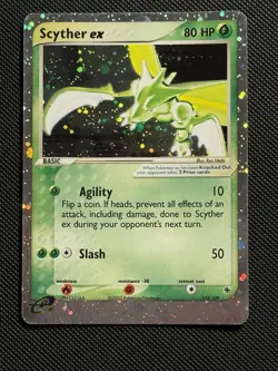 Pokemon Card TCG 2003 Scyther EX 102/109 Ultra Rare Full Holo Ruby & Sapphire - Image 1