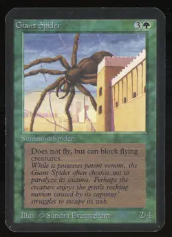 1993 MTG Magic the Gathering Card Alpha Giant Spider Raw HP Gaming Card TCG - Image 1