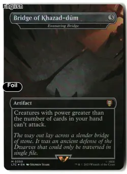 MTG Bridge of Khazad-dum - Ensnaring Bridge (Borderless) [LTC - 350] LP Foil - Image 1