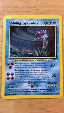 Pokemon Shining Gyarados 65/64 Card - Image 1