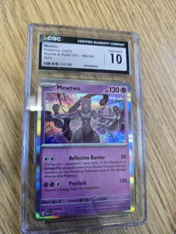 CGC Graded Mewtwo Scarlet & Violet 151 150/165 Holo Rare English 2023 - Image 1