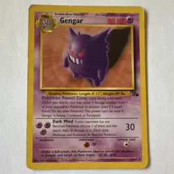 Pokemon TCG Gengar 20/62 Fossil Rare Stage 2 80 HP Unlimited English Regular - Image 1