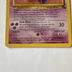 Pokemon TCG Gengar 20/62 Fossil Rare Stage 2 80 HP Unlimited English Regular - Image 4