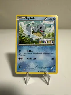 2013 Pokemon TCG Squirtle Card Build-A-Bear Workshop Stamped Promo LP - Image 1