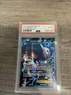 2013 Pokemon B & W Full Art Genesect EX 97/101 Plasma Blast PSA 6 - Image 1