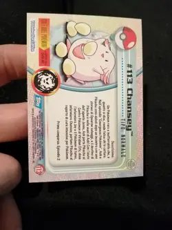 Carta Pokemon Topps Chansey #113 Rainbow Holo Foil Ita NM - Image 3