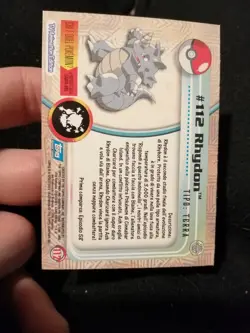 Carta Pokemon Topps Rhydon #112 Rainbow Holo Foil Ita NM- - Image 3