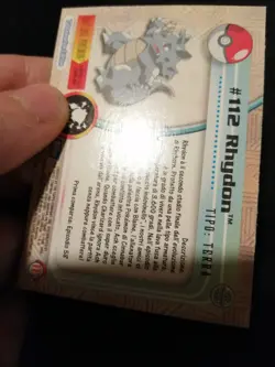 Carta Pokemon Topps Rhydon #112 Rainbow Holo Foil Ita NM- - Image 4