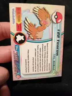 Carta Pokemon Topps Fearow #22 Rainbow Holo Foil Ita PL - Image 3
