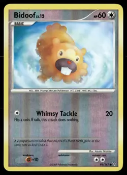 Bidoof 91/147 Common Supreme Victors Pokemon Reverse Holo LP - Image 1