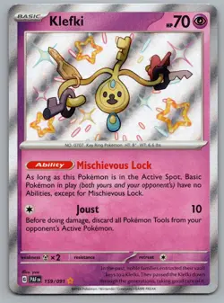 Klefki 159/091 Shiny Rare Paldean Fates Pokemon Holo Near Mint - Image 1