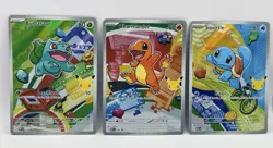Pokemon First Partner Illustration Collection Series 1 Kanto Gen 1 Starters Set - Image 1