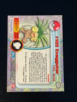 103 Exeggutor HOLO Pokemon Topps Blue Logo - Image 2