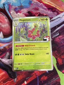 Meganium 010/132 NM Prize Pack Cosmos Holo Pokemon - Image 1