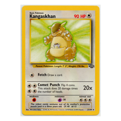 1999 Vintage Pokemon Kangaskhan Base Set Jungle Non-Holo Rare #21/64 LP-MP - Image 1