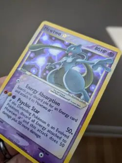 Mewtwo Gold Star Holo 2006 Pokemon Ex Holon Phantoms #103 DMG with Swirl - Image 3