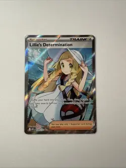 Lillie's Determination 169/132 Secret Rare Pokemon Mega Evolution Full Art NM/M - Image 1