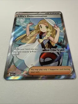 Lillie's Determination 169/132 Secret Rare Pokemon Mega Evolution Full Art NM/M - Image 2