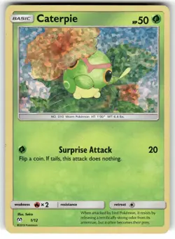 Caterpie 001/012 Holo Promo McDonald's Promos 2019 Pokemon Damaged - Image 1